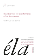 Études de linguistique appliquée, no 211